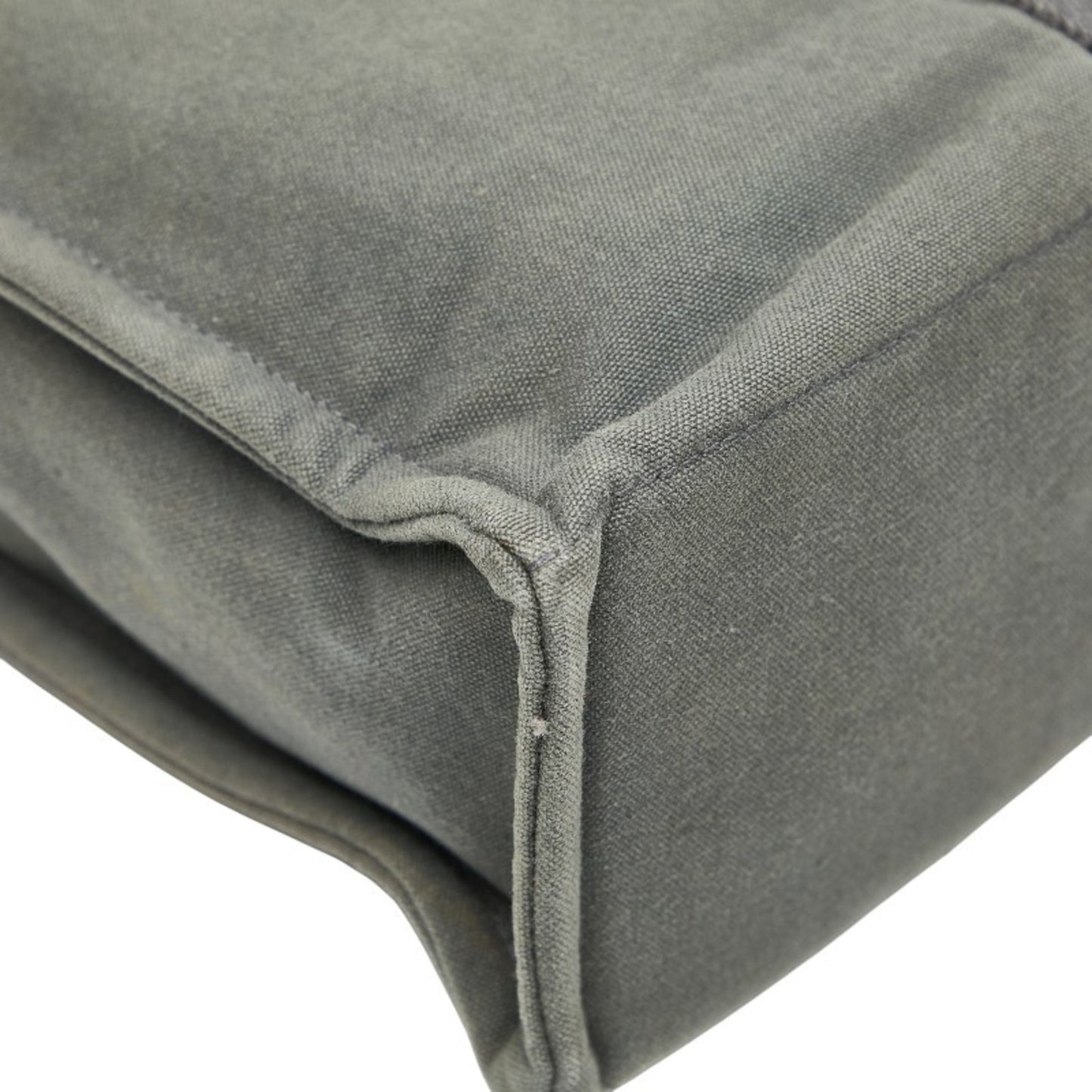 Hermes Foule Tote Mm Handbag Bag Gray Black Canvas