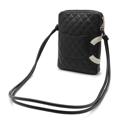 Chanel Cambon Line Coco Mark Medium Pochette Shoulder Bag Black White A25178