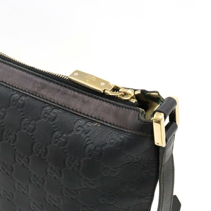 Gucci Guccissima Shoulder Bag Leather Black 145991