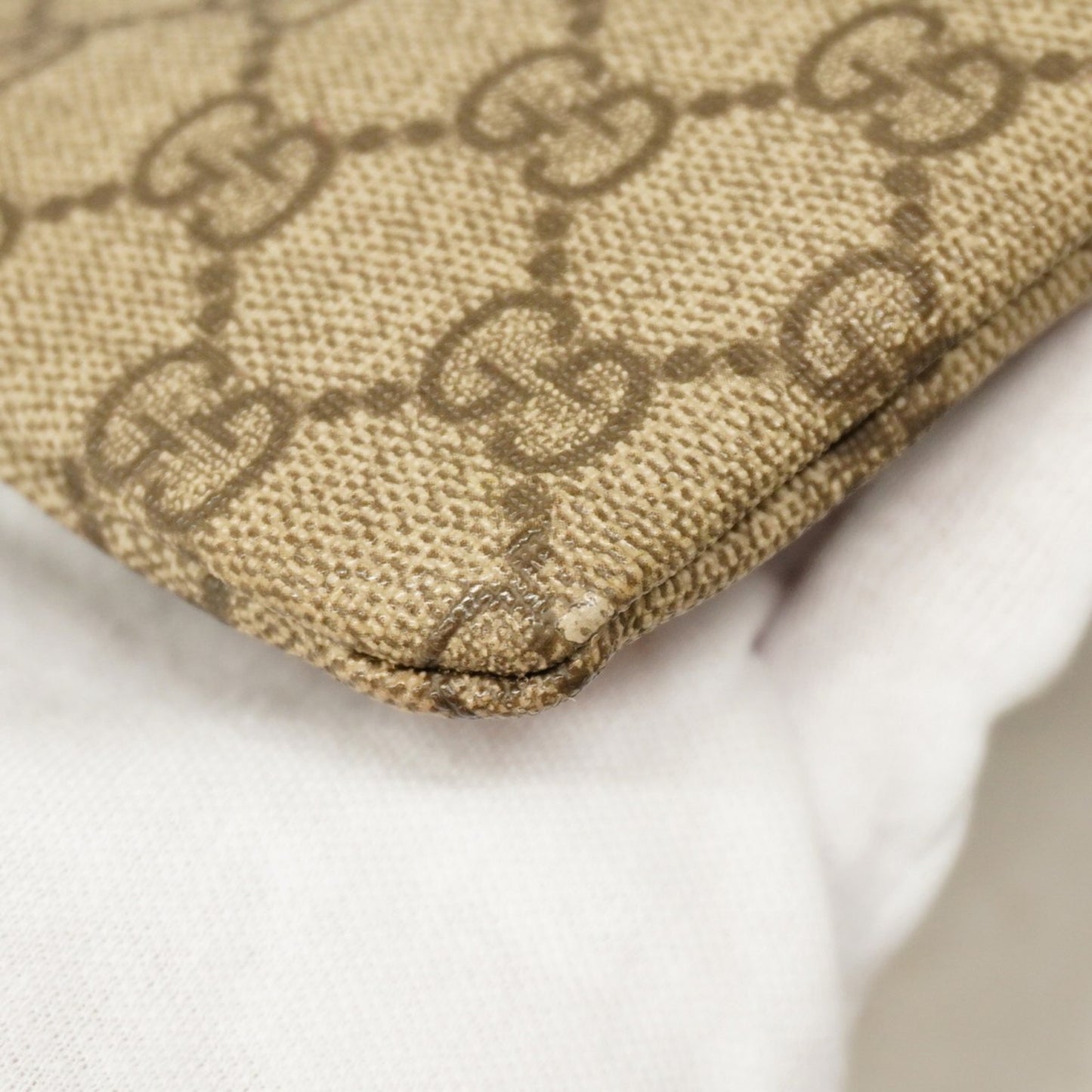 Gucci Gg Supreme Sherry Line Shoulder Bag 246413 Brown Champagne