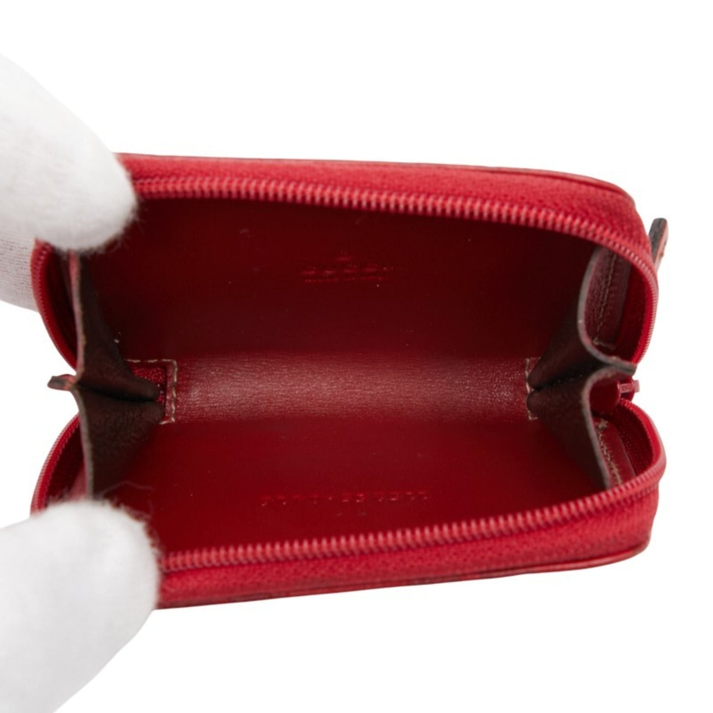 Gucci Guccissima Wallet/Coin Case 115255 Red Leather