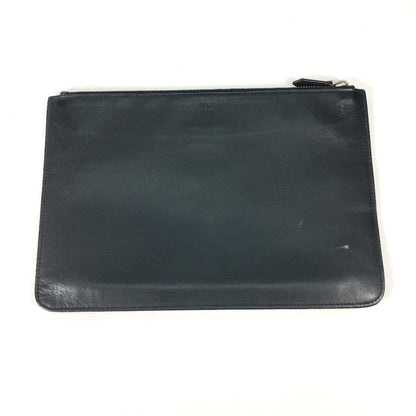 Fendi 7N0078 Pouch Bag Clutch Bag Black Yellow