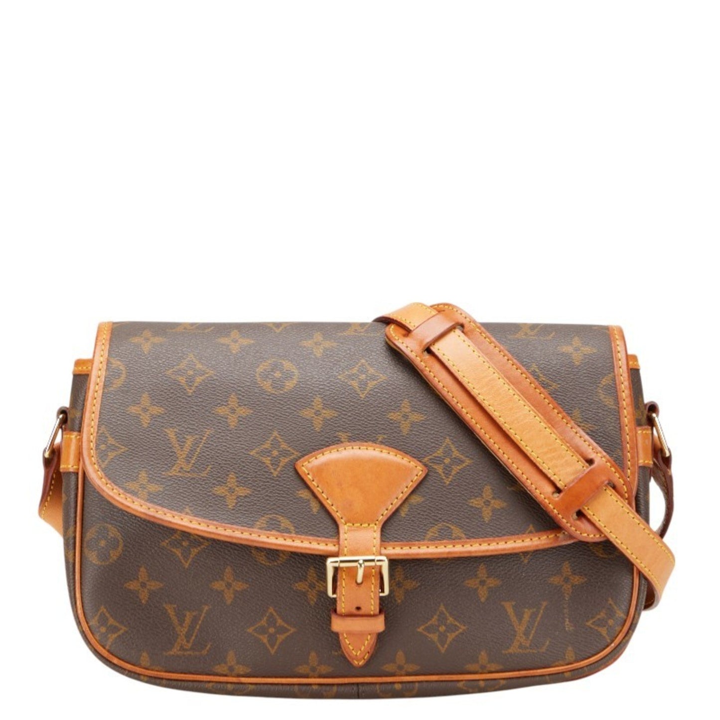 Louis Vuitton Monogram Sologne Shoulder Bag M42250 Brown Leather