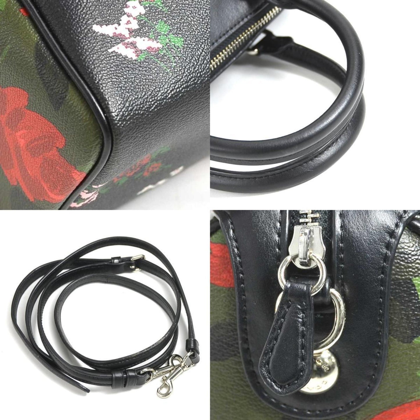 Coach Coach Handbag Shoulder Bag Leather Black