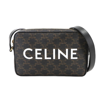 Celine Triomphe Medium Shoulder Bag In Black