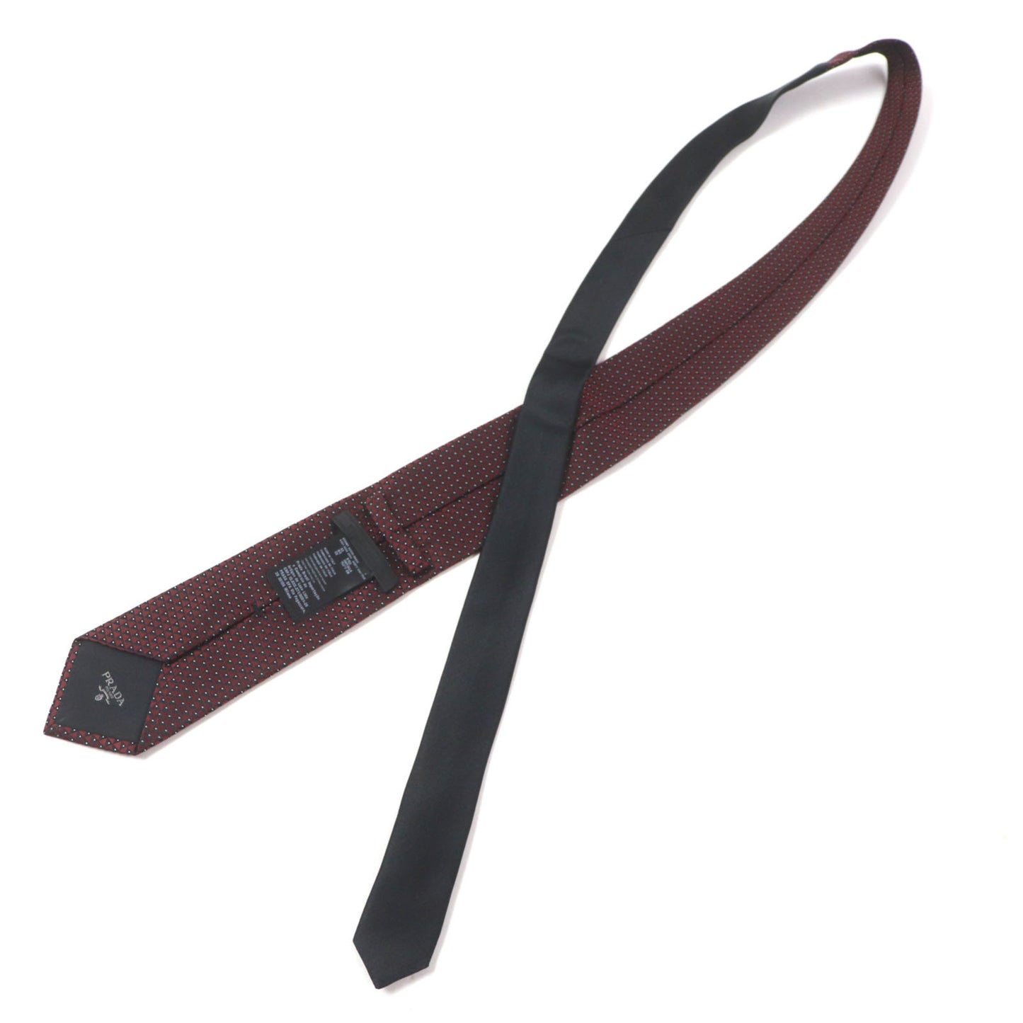 Prada 2020 Ucr77 100% Silk All-Over Logo Tie