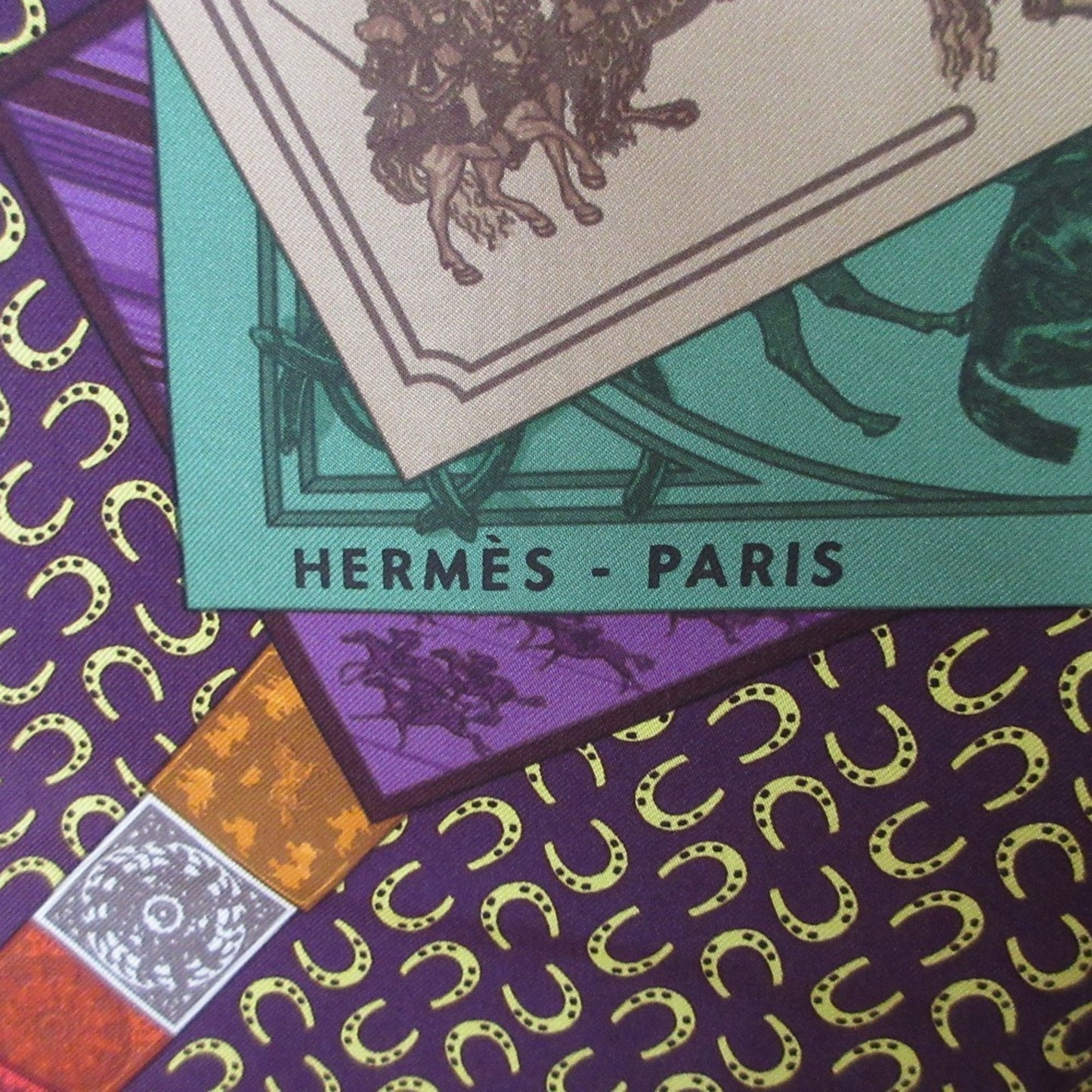 Hermes Carr 90 "A Cheval Sur Mon Carre" On Horseback Scarf