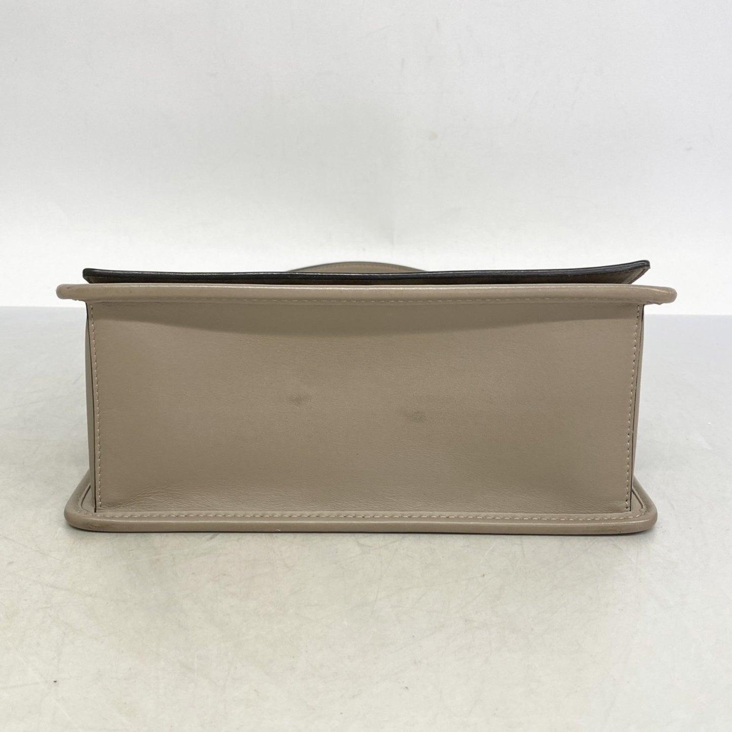 Fendi Canayeff Leather Handbag In Beige