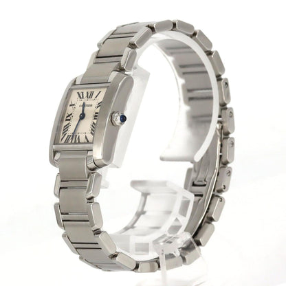 Cartier Tank Franaise Sm W51008Q3 Stainless Steel Quartz Watch