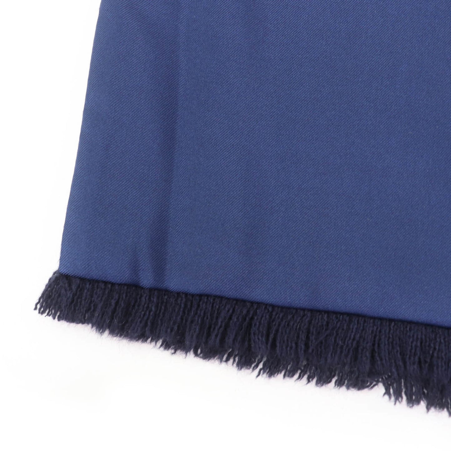 Hermes Silk Angora Anchor Pattern Fringed Shawl/Stole/Scarf