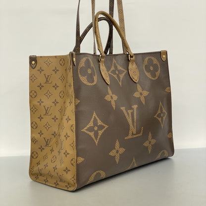 Louis Vuitton Monogram Giant Reverse On-The-Go Tote Bag M44576 Brown