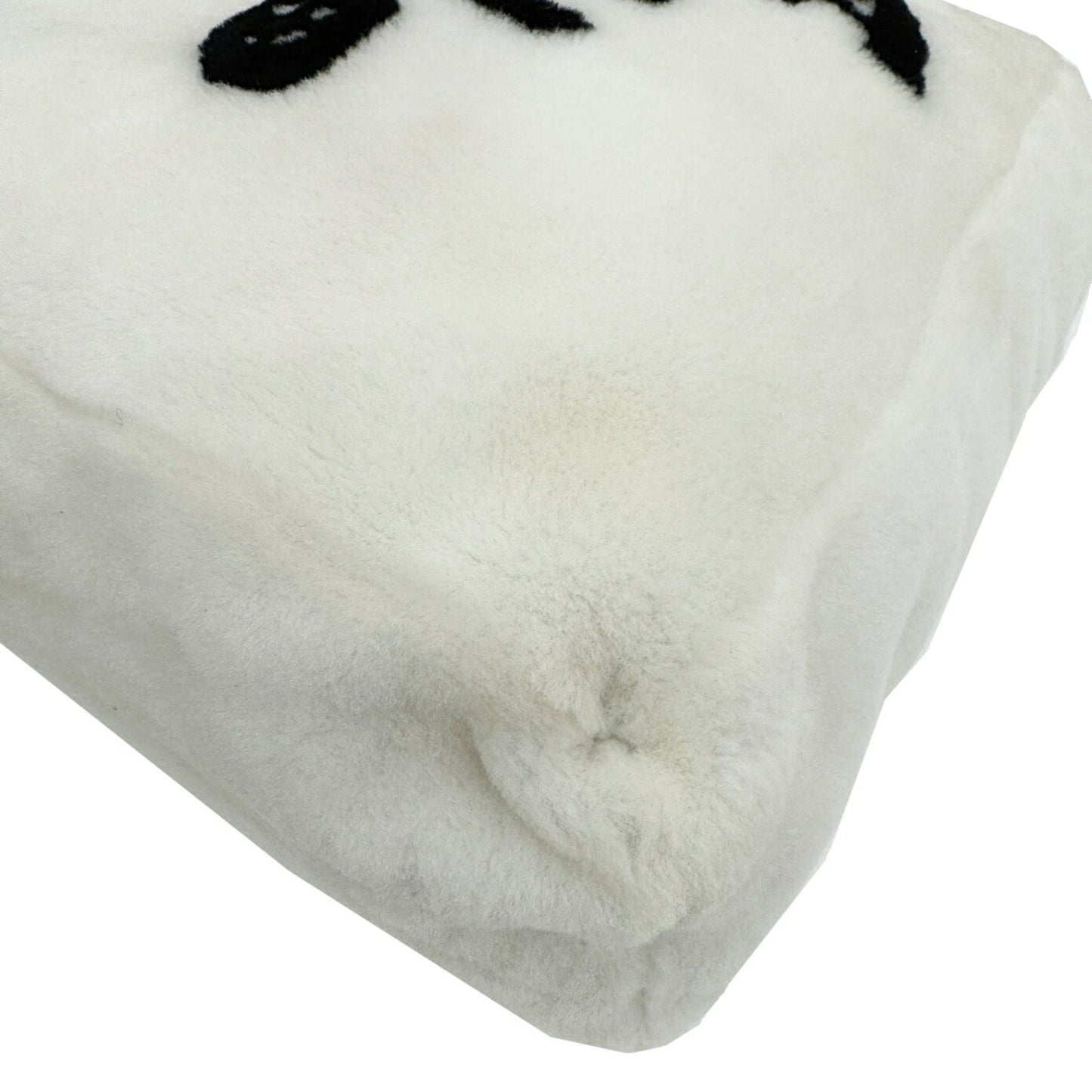 Prada Lettering Terry Tote Bag 1Bg374 White/Black Shoulder Bag/Handbag/Tote