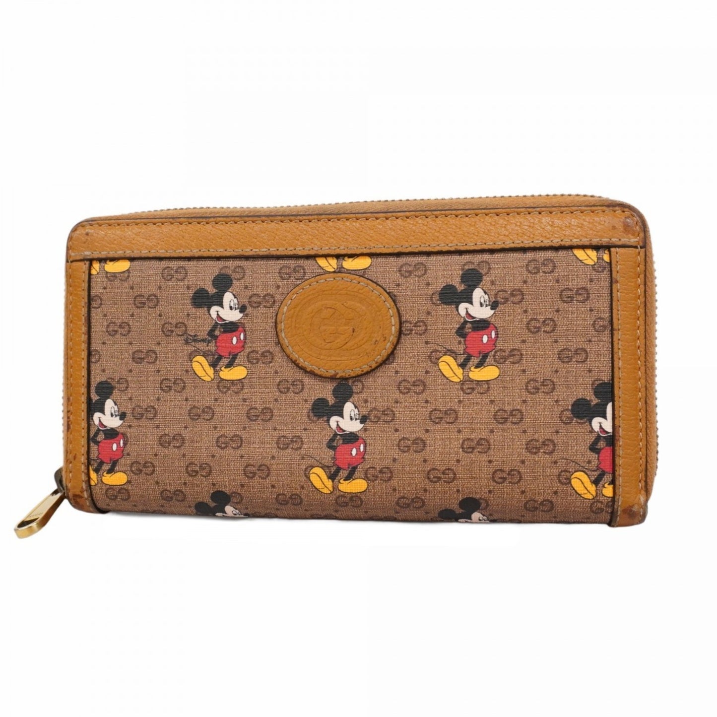 Gucci Micro Guccissima Mickey Mouse Collaboration Long Wallet 602532 Brown