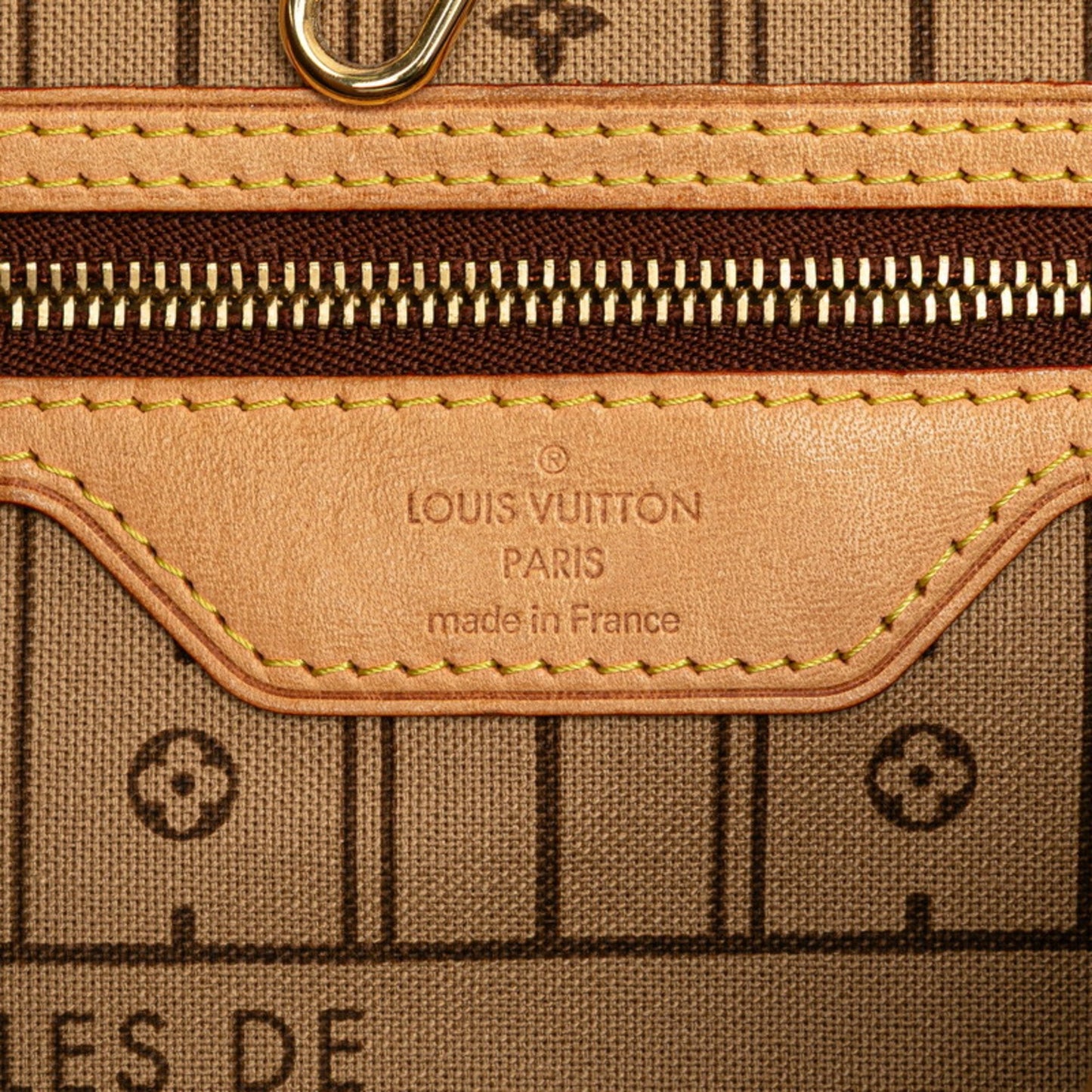 Louis Vuitton Monogram Neverfull Mm Shoulder Bag Tote M40156 Brown Leather