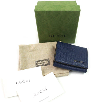 Gucci 771160 Leather Wallet/Coin Purse Compact Wallet With Logo Hardware