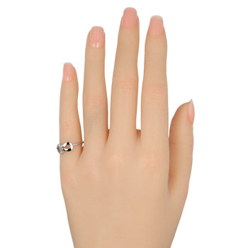 Cartier Agraffe Size 9 Ring In 18K White Gold With Diamonds