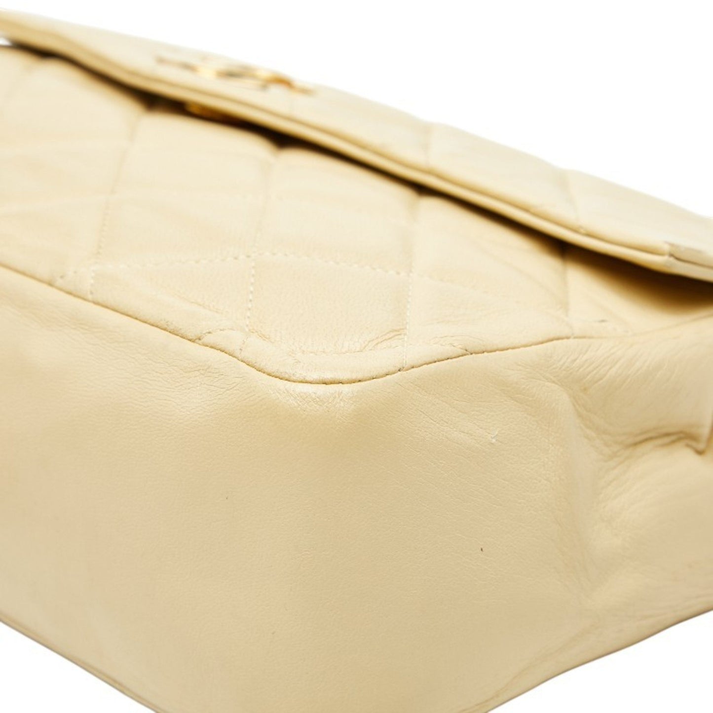 Chanel Matelasse Chain Shoulder Bag In Beige Lambskin