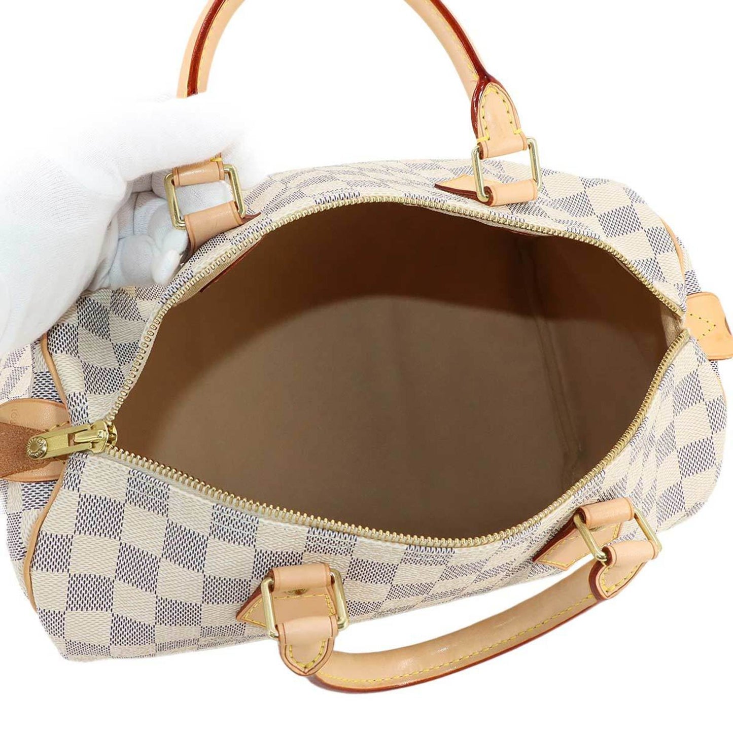 Louis Vuitton Damier Azur Speedy 30 Handbag N41533 Gold Hardware