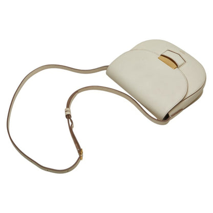 Celine Trotter Crossbody Shoulder Bag In White Leather