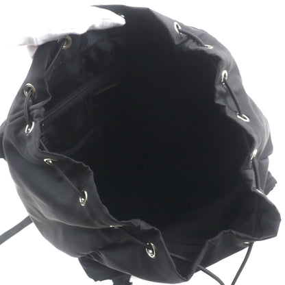 Prada Tessuto Nylon Backpack With Triangle Logo And Plate