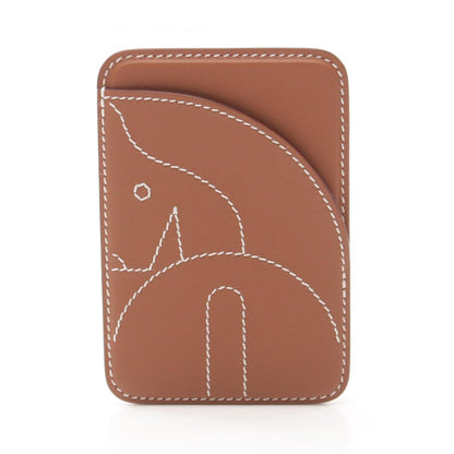 Hermes Hermes Magsafe Eman Cheval Gold Business Card Holder/Card Case Epsom Leather