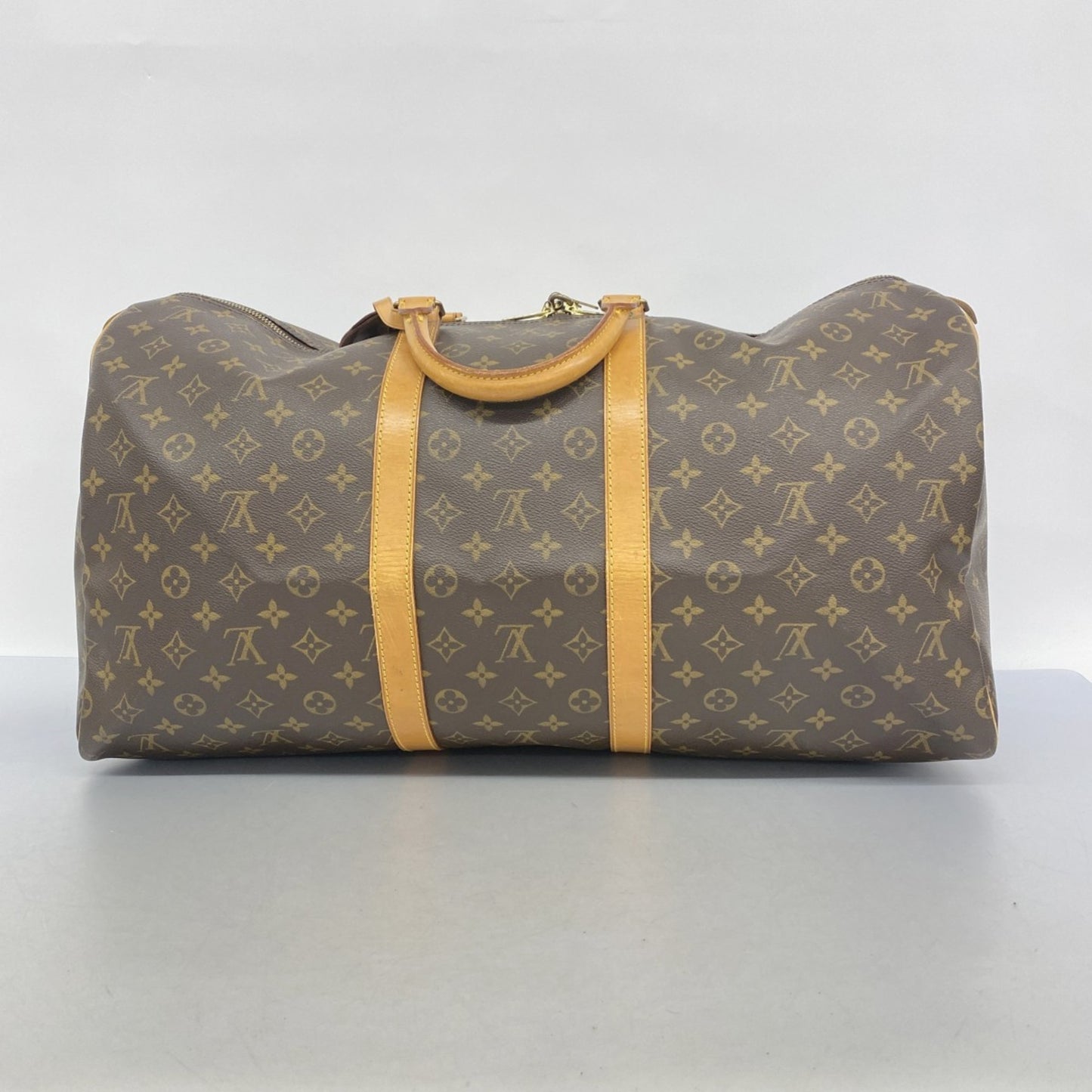 Louis Vuitton Monogram Keepall 55 Boston Bag M41424 Brown