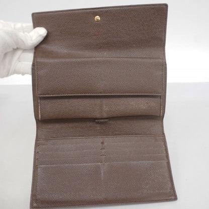 Louis Vuitton Tri-Fold Long Wallet Damier Portefeuille International N61217 Ebene