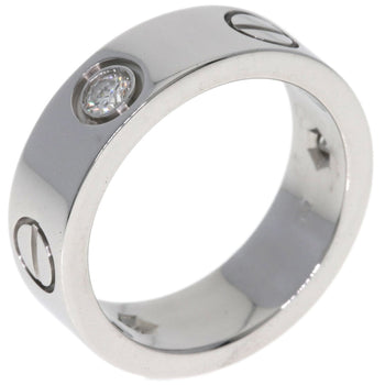 Cartier Love Ring Half Diamond #48 18K White Gold