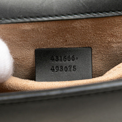 Gucci Sylvie Mini Chain Shoulder Bag 431666 Black Leather