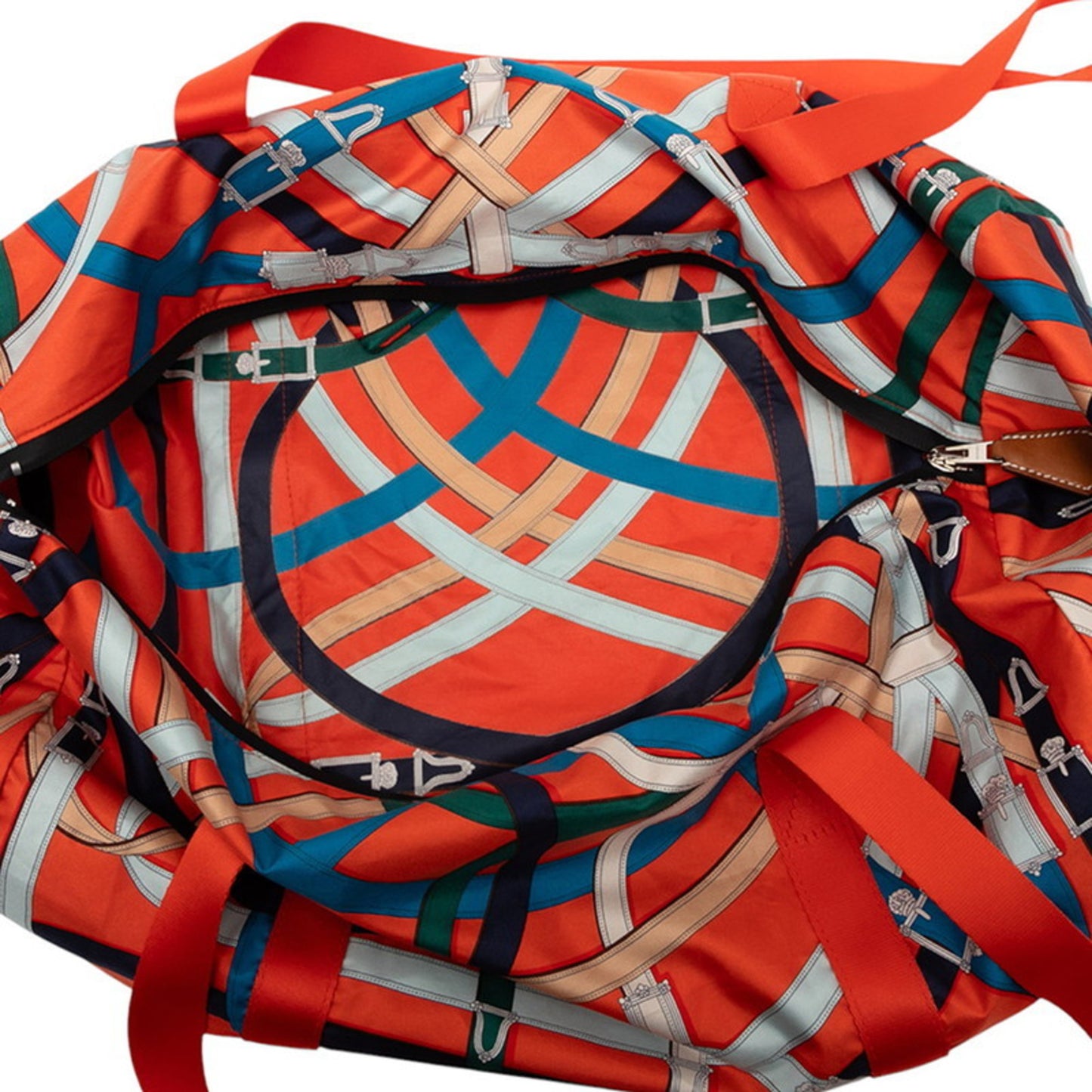 Hermes Herms Air Silk Duffle 44 Cavalcadour Boston Bag/Handbag In Orange