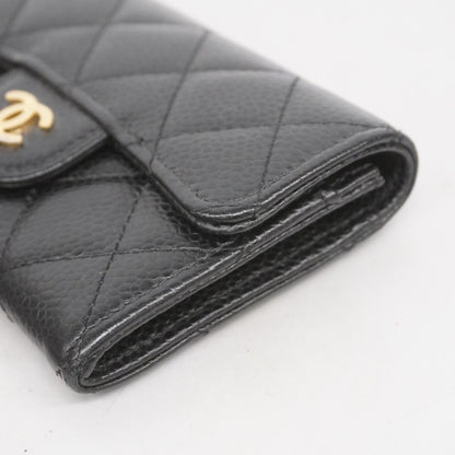 Chanel Matelasse Business Card Case In Caviar Leather