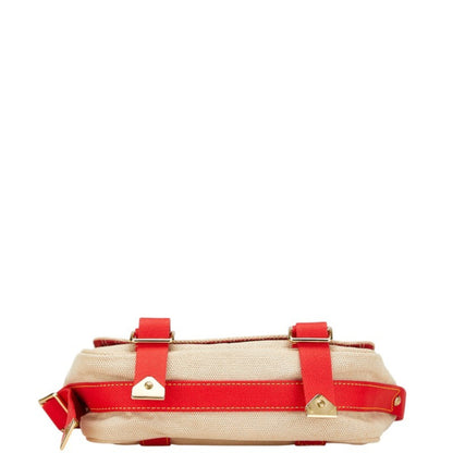 Louis Vuitton Antigua Buzas Pm Shoulder Bag M40041 Beige Red Canvas Leather