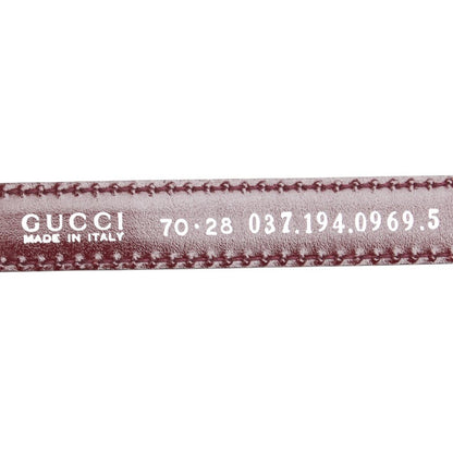 Gucci Belt Size: 70 28 037 194 0969 5 Wine Red Bordeaux Leather