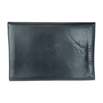 Bottega Veneta Vintage Black Leather Clutch Bag Briefcase