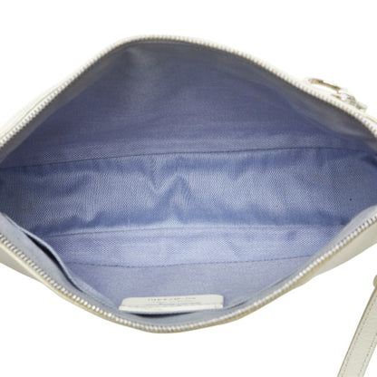 Salvatore Ferragamo Gancini Bag Pochette Au-21 4315 White Leather