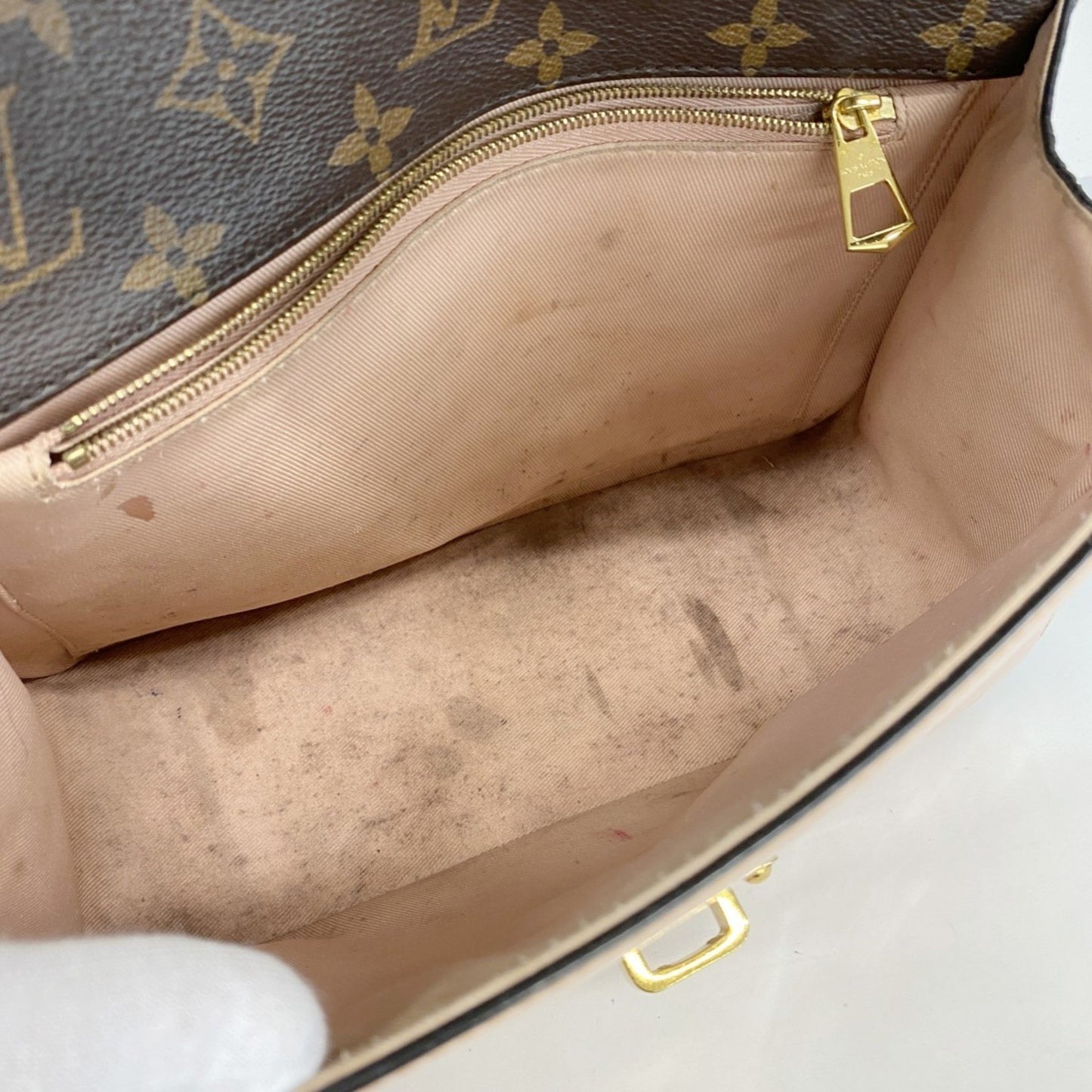Louis Vuitton Monogram Vernis Cherrywood Pm Handbag M53355 Brown Rose Ballerine 2-Way Bag