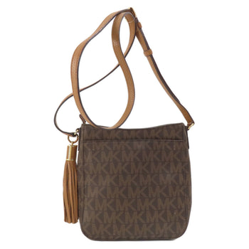 Michael Kors Mk Signature Shoulder Bag Leather/Coated Canvas