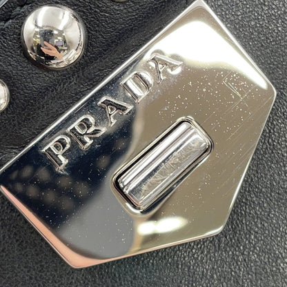 Prada Studded Leather Pouch Bag 1N1843 Prada Black