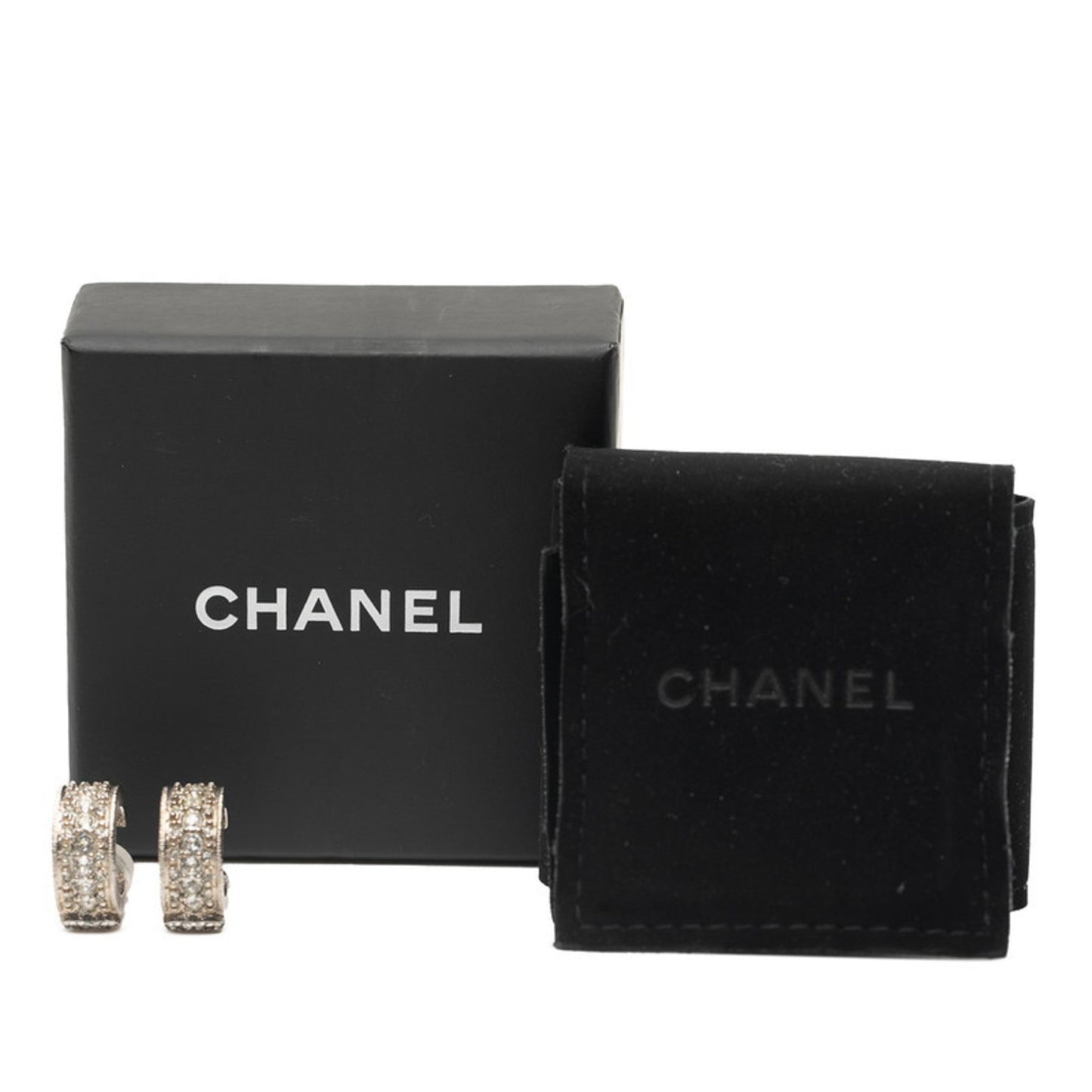 Chanel Coco Mark Rhinestone Earrings