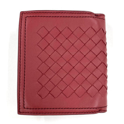 Bottega Veneta Intrecciato Bi-Fold Wallet Leather 547441 Red