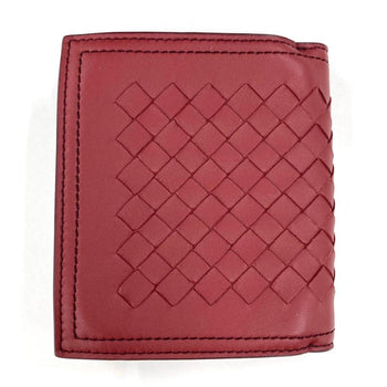Bottega Veneta Intrecciato Bi-Fold Wallet Leather 547441 Red