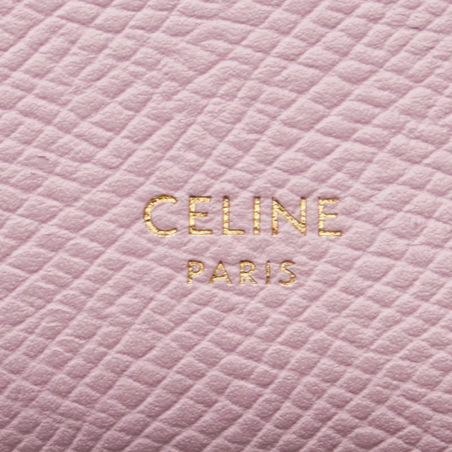 Celine Small Trifold Wallet In Pink Leather