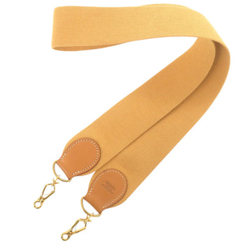 Herms Evelyn Strap Canvas Leather Natural Gold Hardware Shoulder 0157 Hermes
