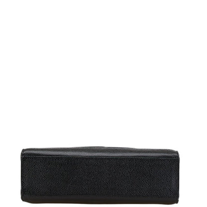 Chanel Coco Mark Chain Shoulder Bag Tote Black Caviar Skin