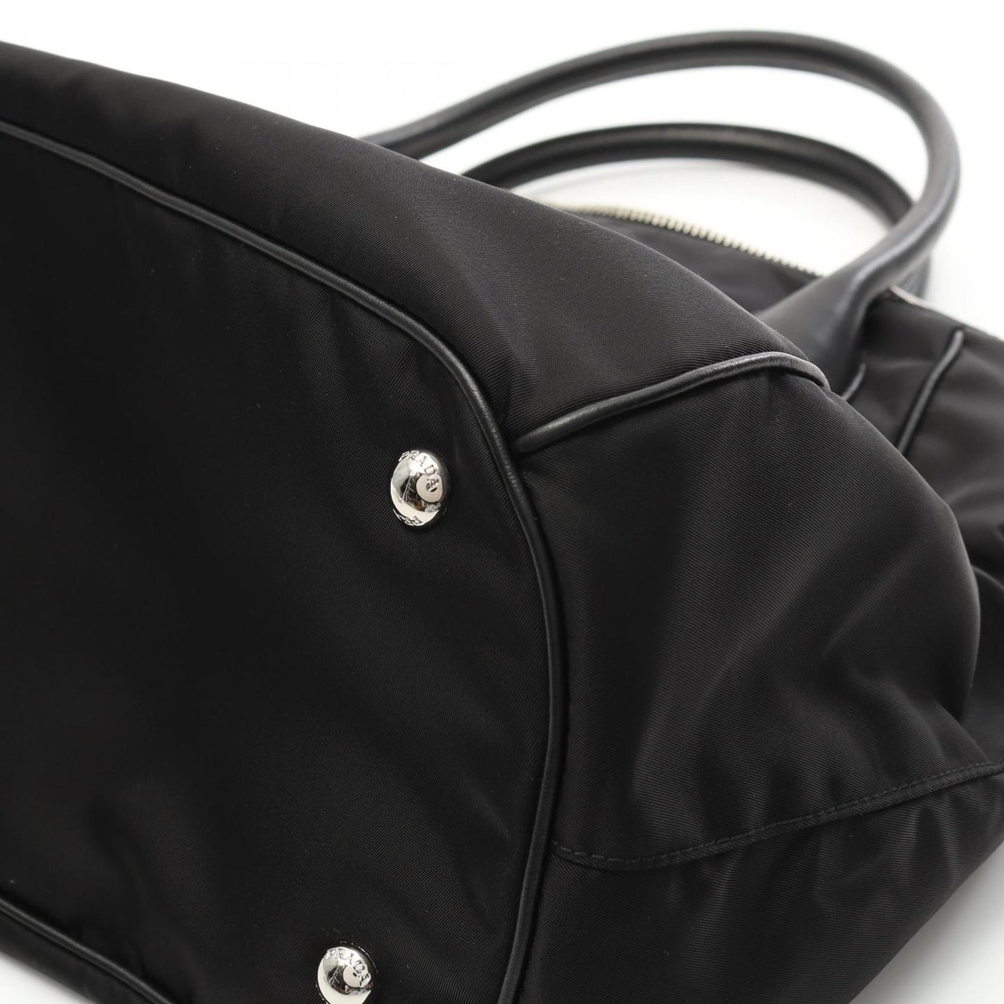 Prada Tessuto + Soft Calf Tote Bag Nylon Leather