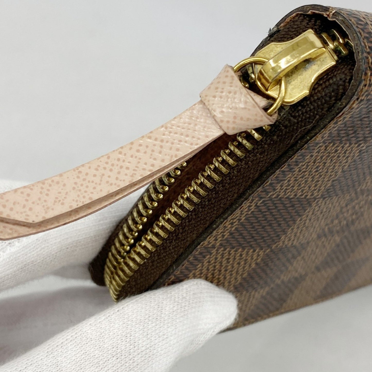 Louis Vuitton Damier Portefeuille Clemence Long Wallet N41626 Ebene Rose Ballerine