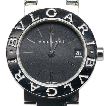 Bvlgari Watch Bb23Ss Quartz Black Dial Stainless Steel