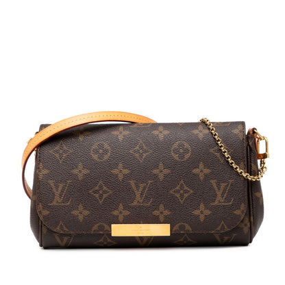 Louis Vuitton Monogram Favorite Pm Chain Handbag/Shoulder Bag 2Way M40717 Brown Leather