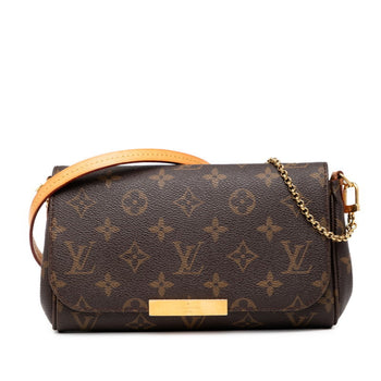 Louis Vuitton Monogram Favorite Pm Chain Handbag/Shoulder Bag 2Way M40717 Brown Leather