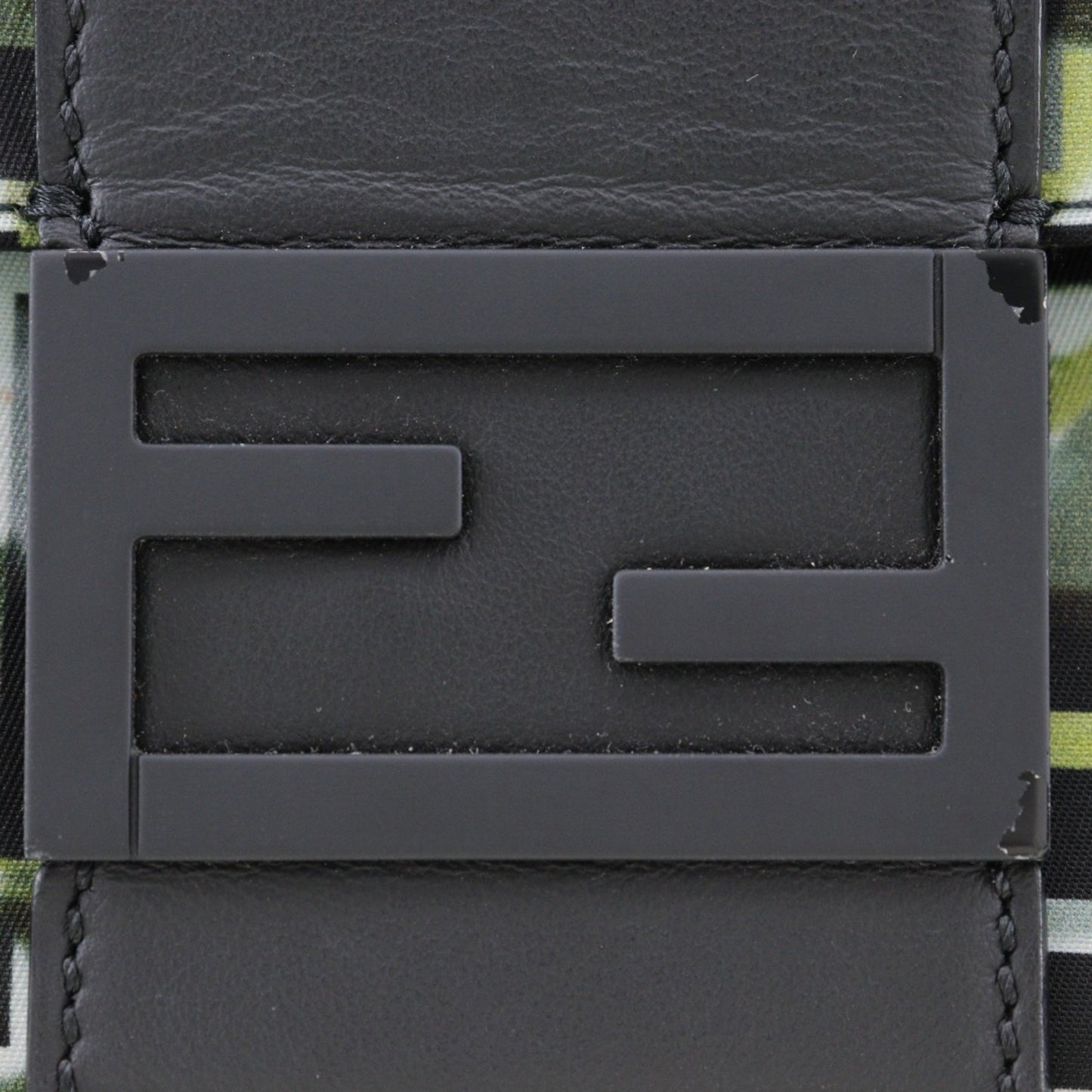 Fendi Mamma Bucket Shoulder Bag 3Way Body Clutch Zucca Camouflage Pattern 7V72 Nylon Black 3Way Type